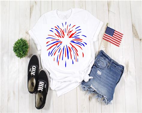 4th Of July Svg Firework Star Svg Independence Day Shirt Etsy
