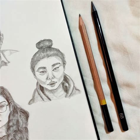 Pencil Sketch Face Portrait ️ Aesthetepalette On Instagram Sketch