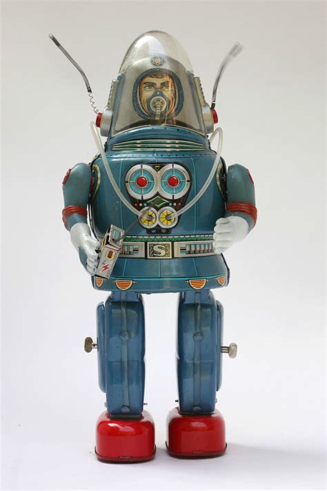Vintage Blue Rosko Astronaut Tin Robot By Nomura Original Ebay