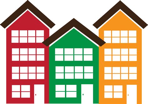 Town Townhouses Home Icon Sign Symbol Design 10143131 Png