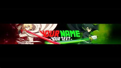 Template Anime Youtube Banners Choose The Template That You Like And Need Most