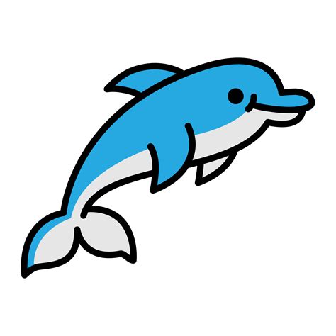 Dolphin Cartoon Illustration 544626 Vector Art At Vecteezy