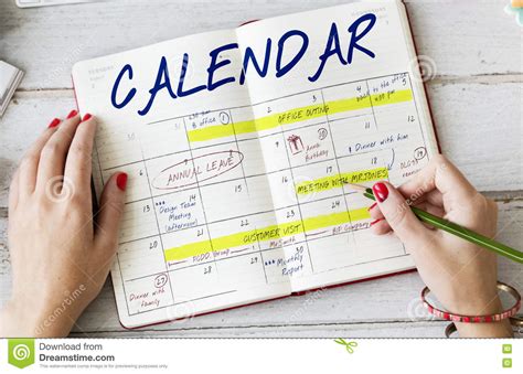 Grafico Di Programma Del Calendario Dellorario Di Ordine Del Giorno