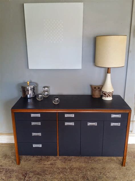 Top mid century media console. Vintage Ground: Slate Gray / Wood Mid Century Media ...