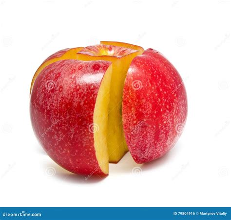 Combination Of Four Red Apple Slices Stock Photo Image Of Color