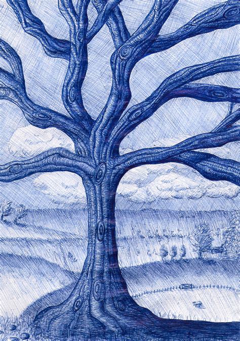 The Tree On The Hill Biro By Stuartshields On Deviantart