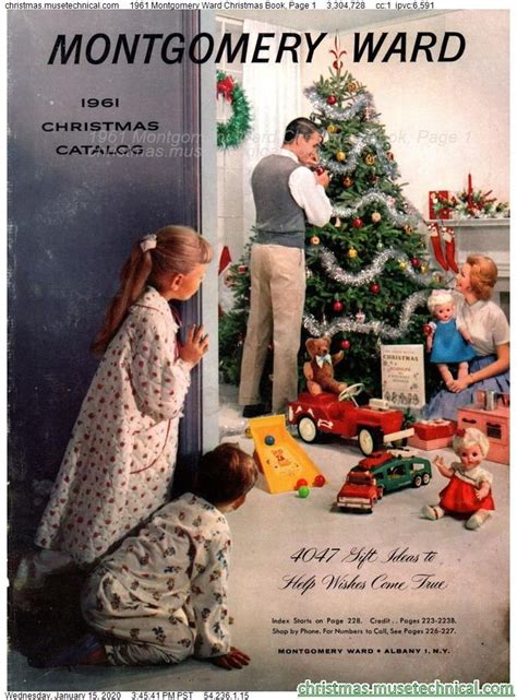 1961 Montgomery Ward Christmas Book Page 1 Christmas Catalogs
