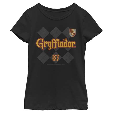 Harry Potter Girls Harry Potter Gryffindor Argyle Print T Shirt