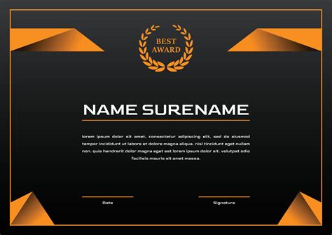 Certificate Design Template For Achievement Sport Tournament And