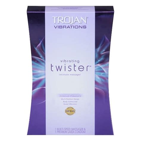 Trojan Vibrations Vibrating Twister Intimate Massager 1 Ea 2 Pack