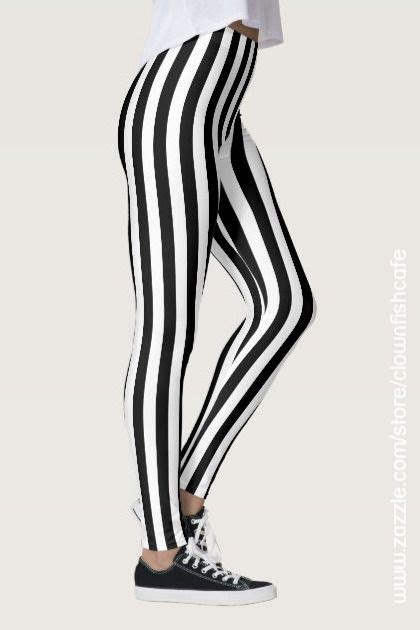 These Cool Leggings Feature Alternating Black And White Vertical