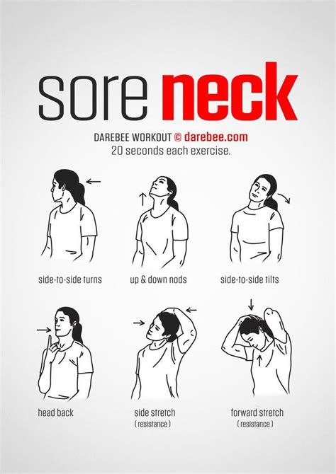 Sore Neck In 2020 Office Exercise Neck Exercises Exercise