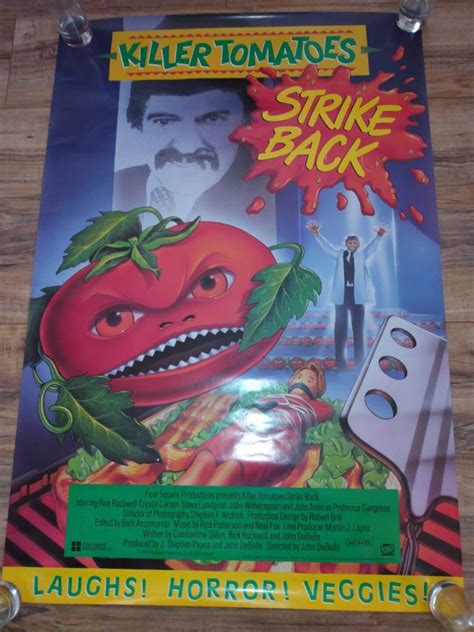 Vintage Poster Killer Tomatoes Strike Back Movie Poster Etsy