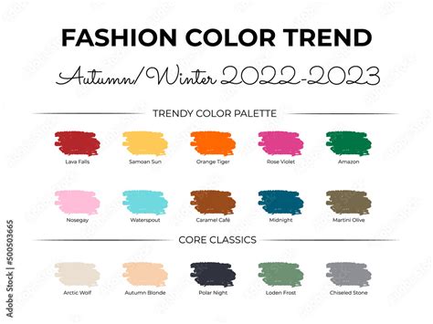 Fototapeta Fashion Color Trend Autumn Winter 2022 2023 Trendy