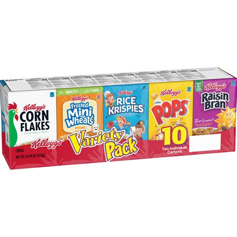 Kelloggs Breakfast Cereal Single Serve Cereal To Go Kids Snacks