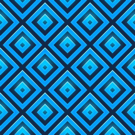 Seamless Blue Diamonds Pattern Vector Free Download