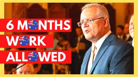 australian government grants 6 months with work rights 408 australia visa youtube