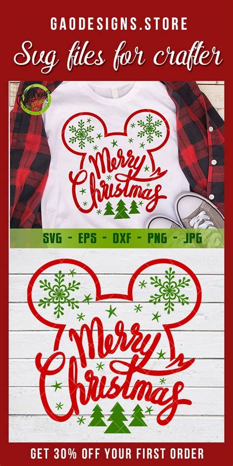 Disney Christmas SVG, Disney Christmas Family Shirts, Christmas Mickey