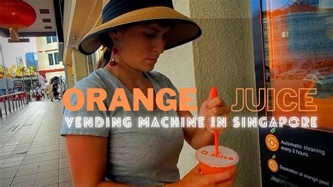 Orange Juice Vending Machine Singapore Fresh Squeeze Juicer Youtube