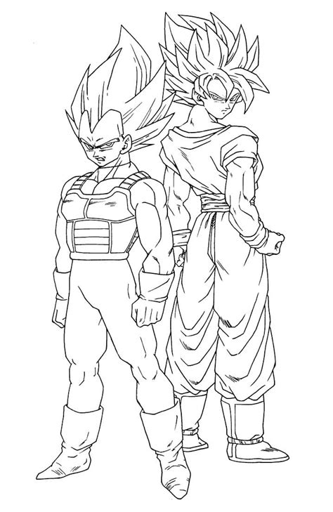 Dibujos De Goku Y Vegeta Para Colorear Para Colorear Pintar E Imprimir