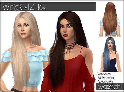 The Sims Resource Wings Os 0214 Hair Retextured By Wasssabi Sims 4