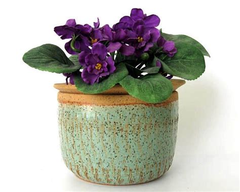African Violet Pot 2 Pc Self Watering Planter Ceramic African Violet