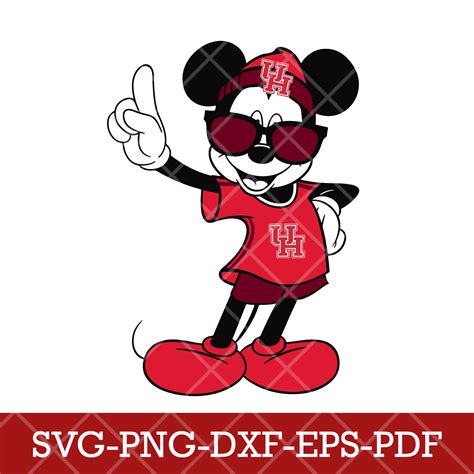 Houston Cougars Mickey NCAA 2 SVG DXF EPS PNG Digital Downl Inspire