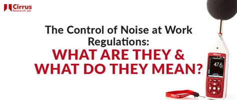 The Control Of Noise At Work Regulations What Are They And What Do