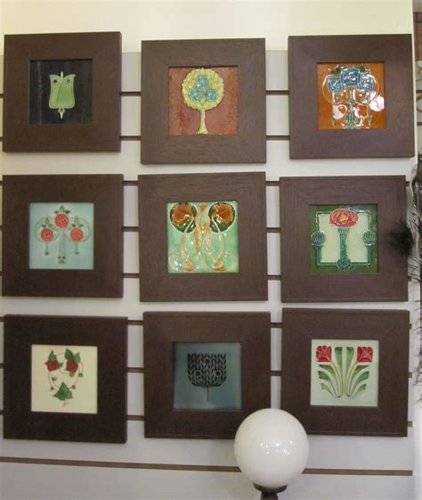 A Selection Of Framed Arts And Crafts Tiles Arts And Crafts Tiles