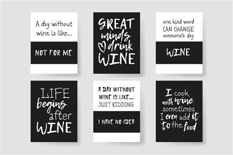 Wine Quotes Creative Card Templates ~ Creative Market