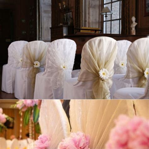 These days, batwing chair sashes are made using twinned arms three colors. Marious Brand Organza Chair Hood Cover Sash For Wedding ...