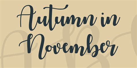 Autumn In November Font Free Download And Similar Fonts Fontget