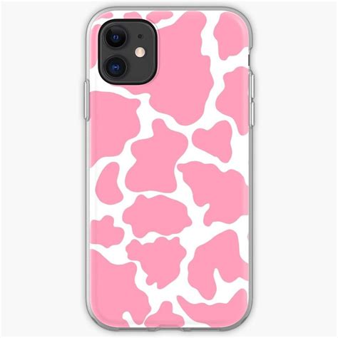 Pink And White Cow Print Iphone Case By Avejane Iphone Prints Cow