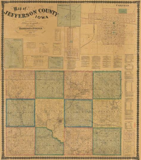 Jefferson County Iowa Map 1871 Jefferson County Iowa Government