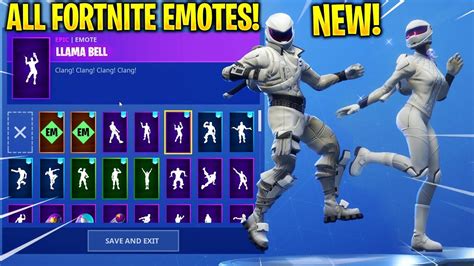 New Whiteout Skin Showcase With All Fortnite Dances And Emotes Youtube