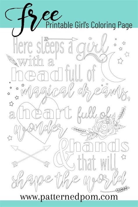 Free Coloring Page for Girls to Print | Free printable coloring pages