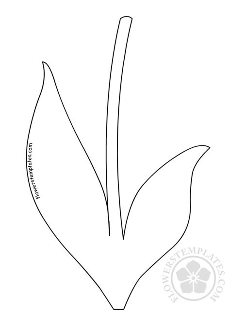 Printable Stem With Leaves Flowers Templates