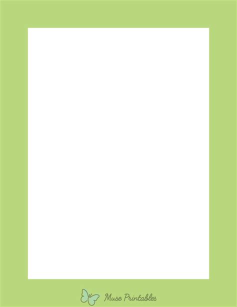 Printable Mint Green Solid Page Border