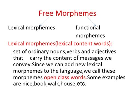 A simple word consists of a single morpheme, and so is a free morpheme, a morpheme with the potential for. Morphology Son
