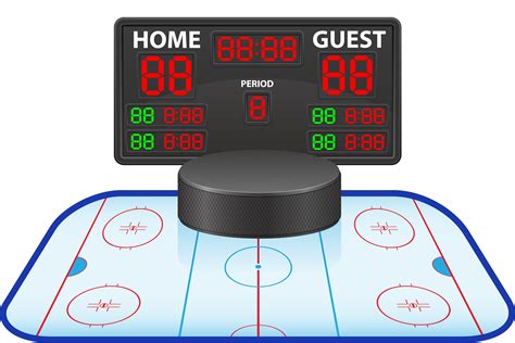 Hockey Sports Digital Scoreboard Vector Illustration 489128 Vector Art