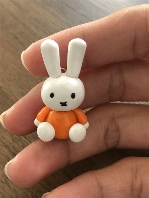Miffy/charm/Keychain | Handmade polymer clay, Clay creations, Clay