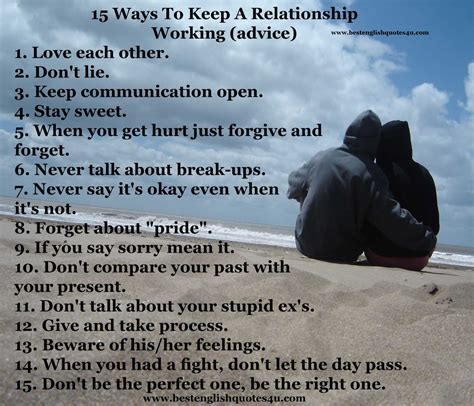 15 Ways To Keep A Relationship Working Advice Best English Quotes