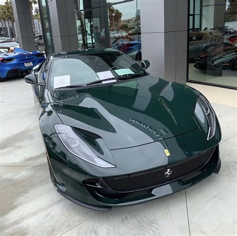 Ferrari 812 Superfast Painted In British Racing Green Photo Taken By