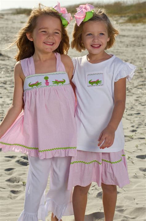 Smocked Childrens Clothing Preppy Alligators