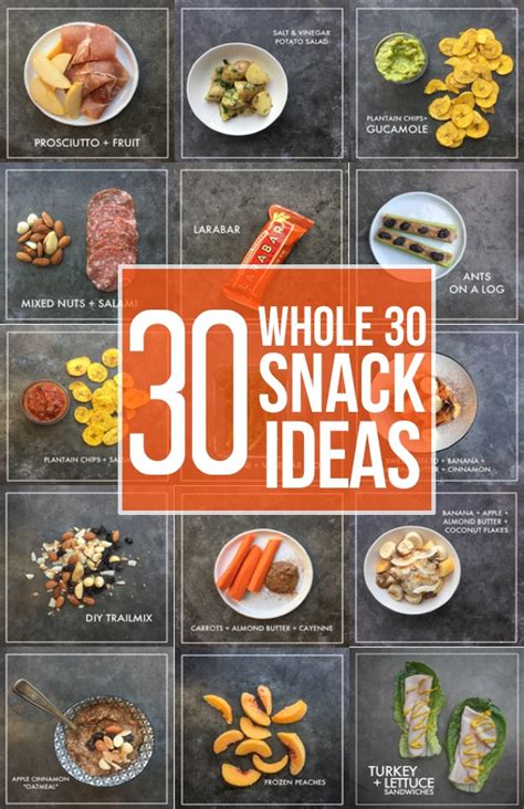 Clark says they're made with whole grains and packed with fiber and healthy fats—not what. Whole 30 Snack Ideas