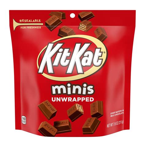 Kit Kat Minis Unwrapped Milk Chocolate Wafer Candy Bar 76 Oz