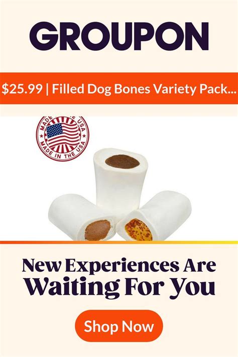 Filled Dog Bones Variety Pack Made In Usa 3 To 6 Femur Dog Dental