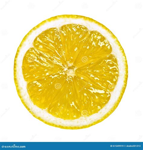 Round Slice Of Lemon Isolated Stock Image Image Of Ingredient Drink