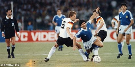 Paul parker attempts to stop lothar matthaus in the world cup semi final. Diego Maradona was perhaps the greatest footballer of all ...