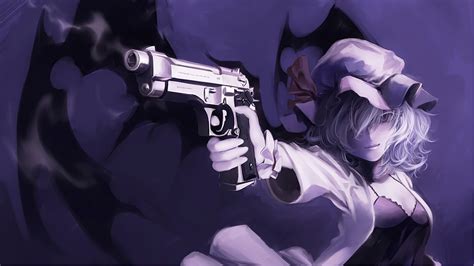 1920x1080 Anime Girl With Gun